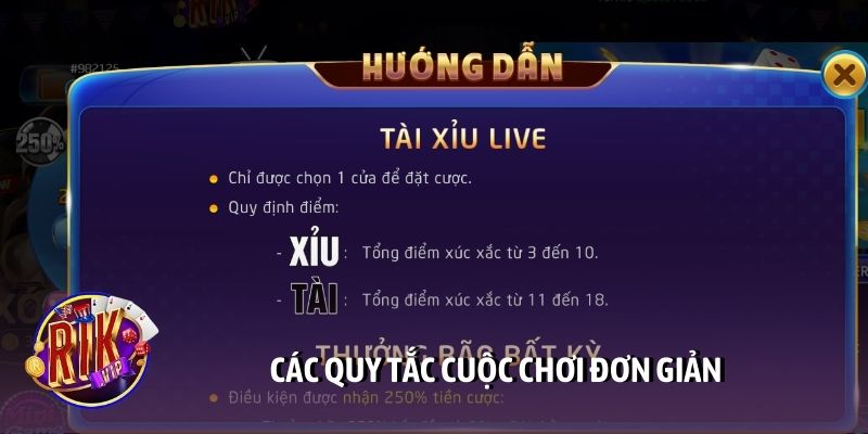 Các quy tắc cuộc chơi đơn giản